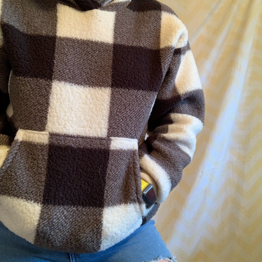 oversized sherpa hoodie